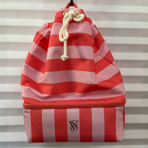 Victoria's Secret Red and Pink Pool/Beach +cooler Bag - Picture 3 of 5